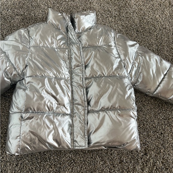 Silver Puffer Jacket - Picture 2 of 2